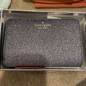 kate spade sparkly wallet with tags